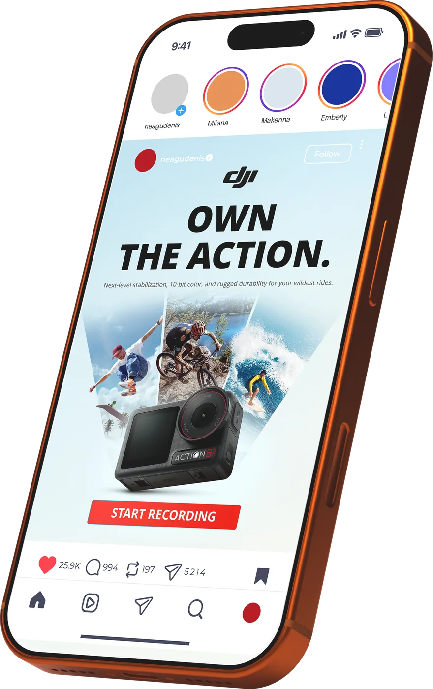 DJI campaign — Instagram social extension