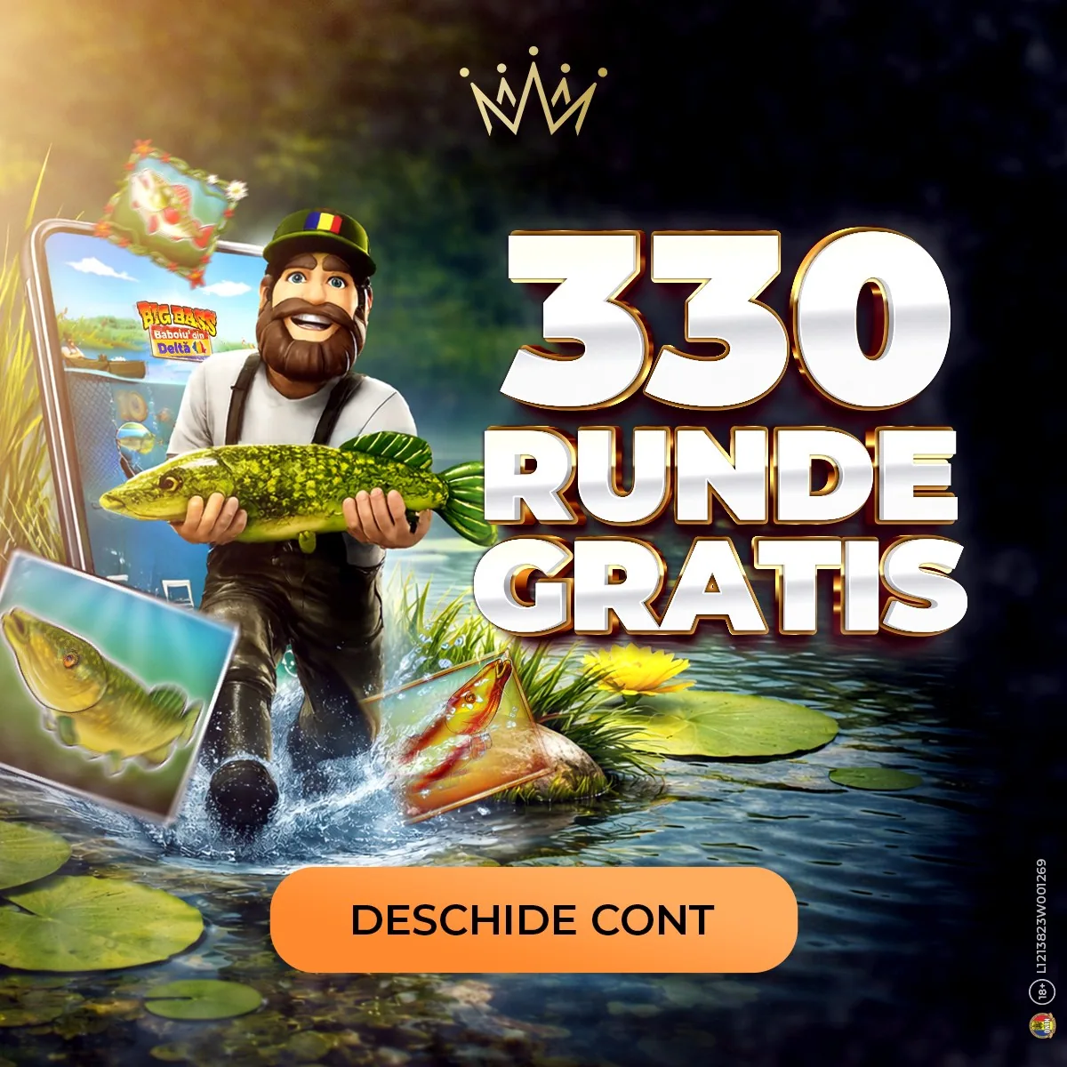 Princess Casino — 330 runde gratis, Big Bass Delta